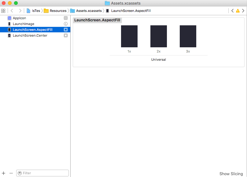 LaunchScreen.AspectFill setup in Xcode